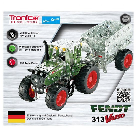 Метален конструктор, Мини серия, Трактор с ремарке, FENDT 313 VARIO