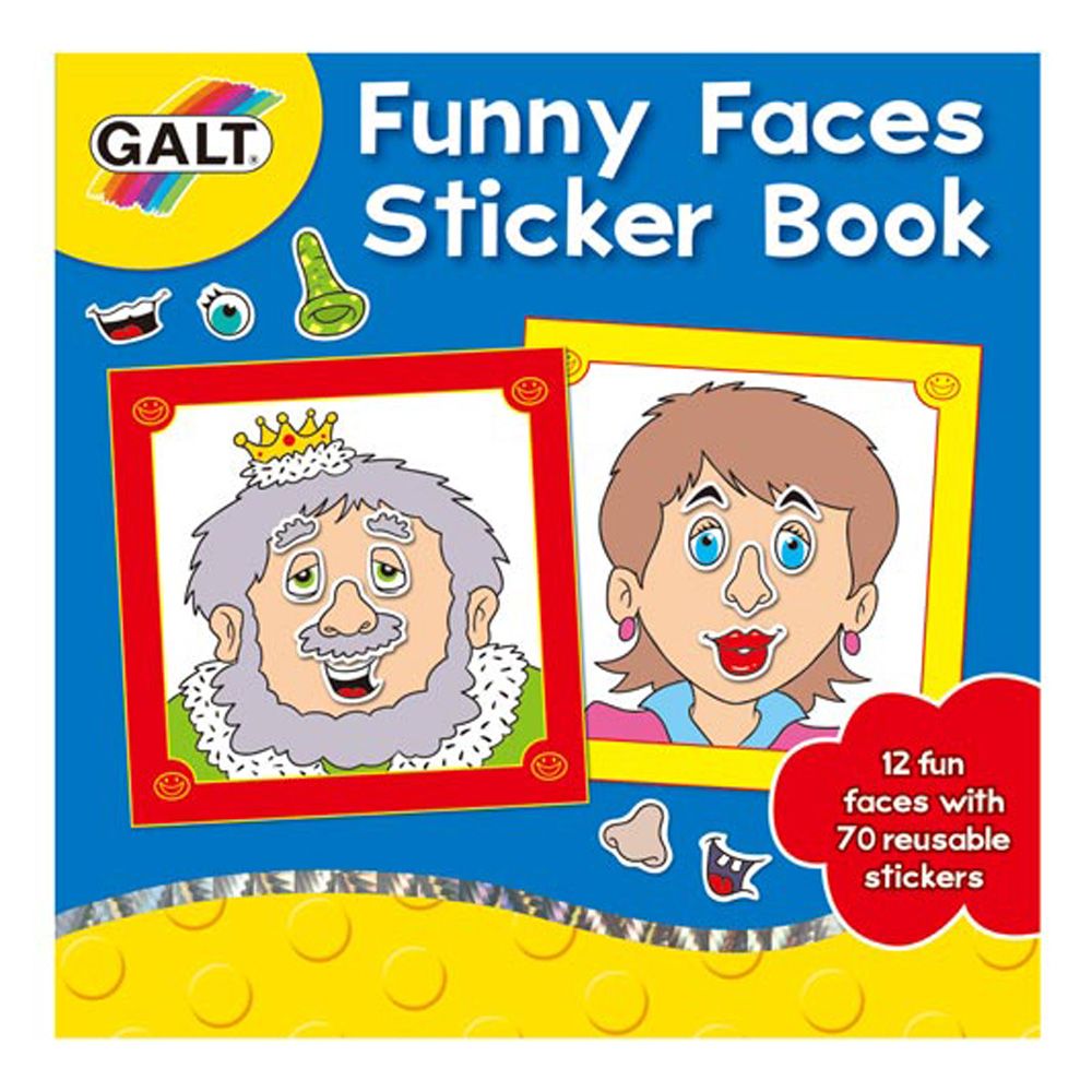 Face to sticker. Sticker book for children. Activity books with Stickers for children. Funny faces for Kids. Funny Stickers for Kids.